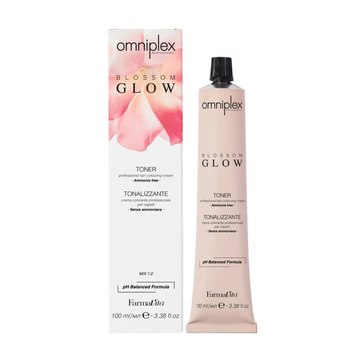 Уцінка! Безаміачна крем-фарба для волосся FarmaVita Omniplex Blossom Glow Toner Рожевий, 100 мл